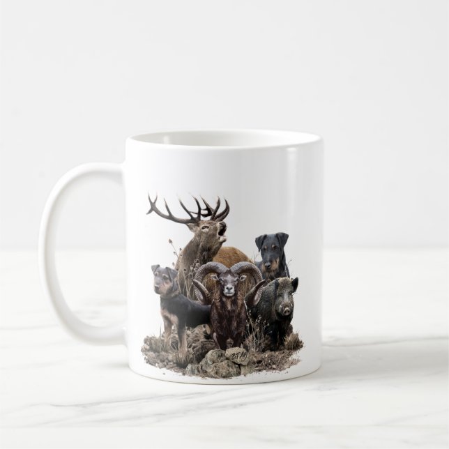 Caneca De Café Terrier de caça alemã (Esquerda)