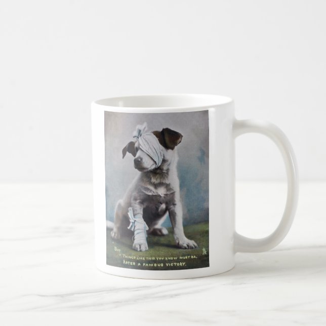 Caneca De Café Terrier de Jack Russell após uma luta (Direita)