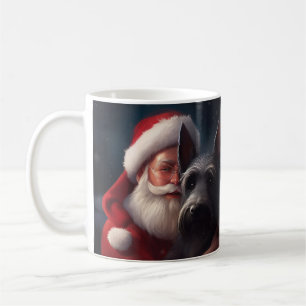 Caneca De Café Terrier Santa Claus Festivo Natal
