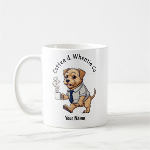 Caneca De Café Terrier Wheaten engraçado terno de negócios Café