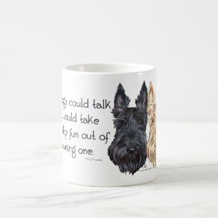 Caneca De Café Terriers Escoceses Pretos e Trigo