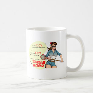 Caneca De Café Terrível Lacrosse Diversão Sassy Retro Desmotivaci