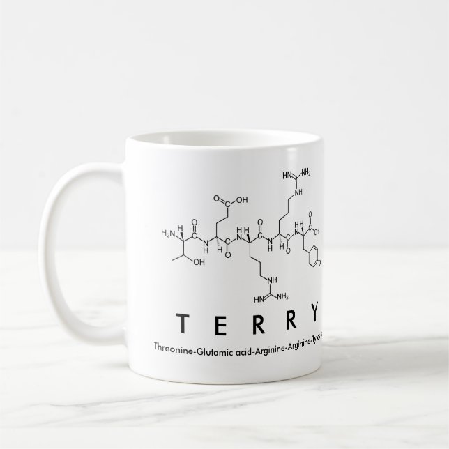 Caneca De Café Terry peptide name mug (Esquerda)