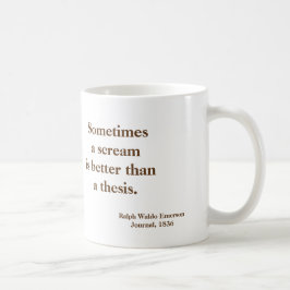 Caneca De Café Tese do gritar de Emerson engraçada - imagem no