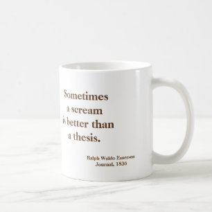 Caneca De Café Tese do gritar de Emerson engraçada - imagem no