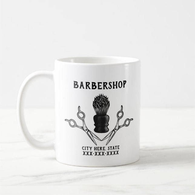 Caneca De Café Tesoura de barbearia legal para troca comercial (Esquerda)