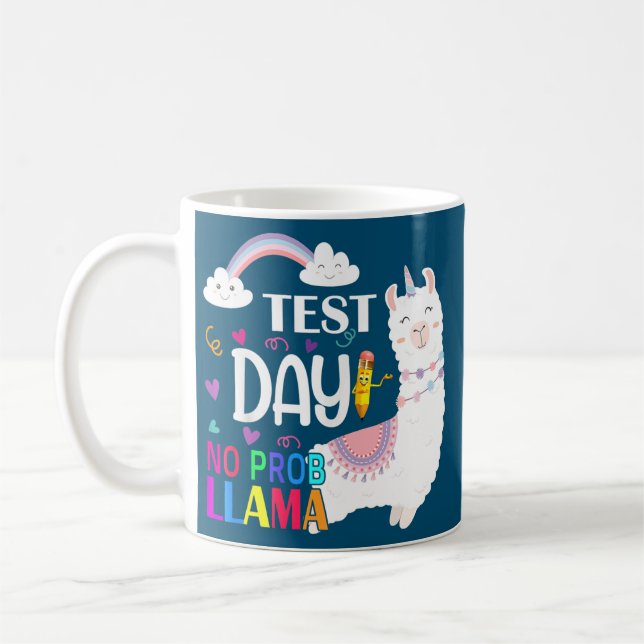 Caneca De Café Test Day No Prob llama Llama Teacher Exam Testing (Esquerda)