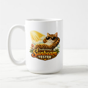Caneca De Café Testador de Luz Solar Profissional Gato Engraçado