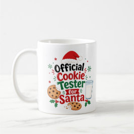 Caneca De Café Testador Oficial de Biscoitos para o Natal de Sant