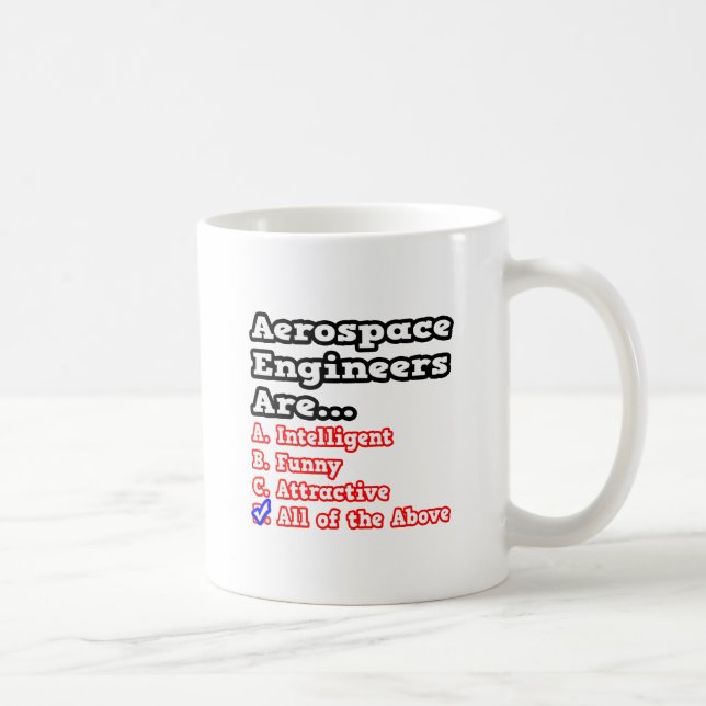Caneca De Café Teste de Engenheiros Aeroespaciais...Piada (Direita)
