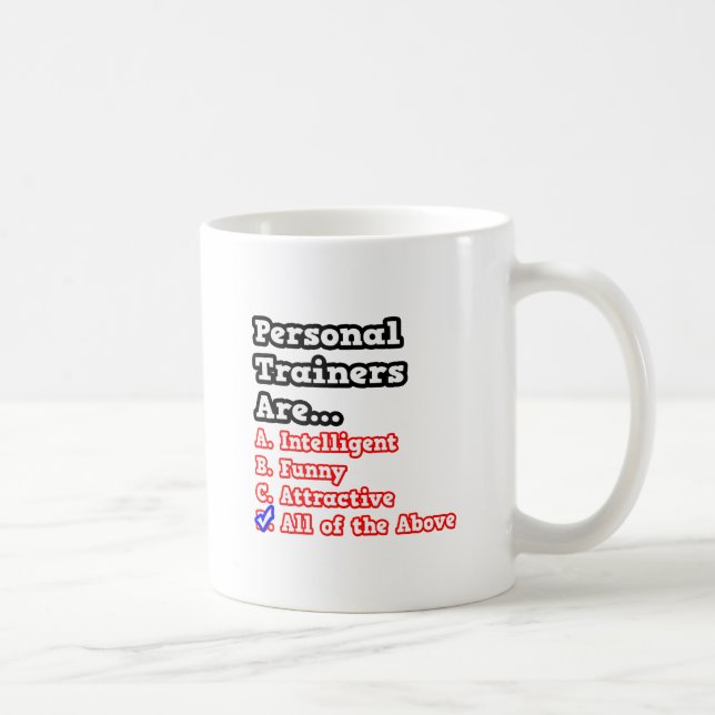 Caneca De Café Teste de treinador pessoal (Direita)