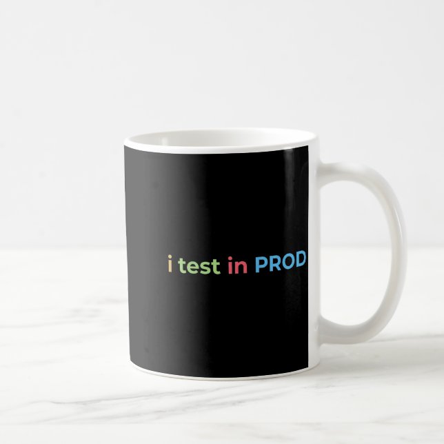 Caneca De Café Teste em Prod Código Divertido Humor Piada Engenhe (Direita)