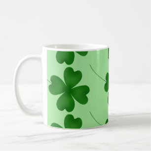 Caneca De Café Teste padrão afortunado dos trevos