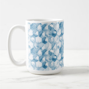 Caneca De Café Teste padrão azul macio de Canotype da aguarela