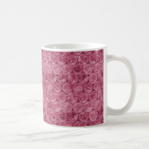 Caneca De Café Teste padrão cor-de-rosa do invólucro com bolhas