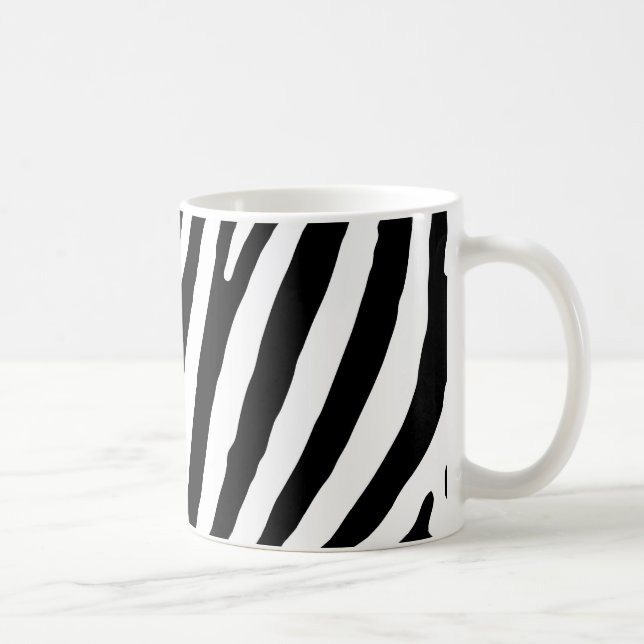 Caneca De Café Teste padrão da zebra (Direita)