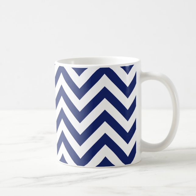 Caneca De Café Teste padrão de Chevron das listras do ziguezague (Direita)