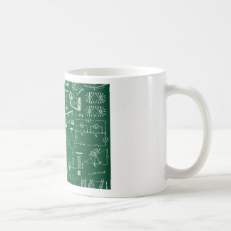 Caneca De Café Teste padrão do quadro da física