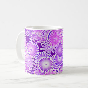 Caneca De Café Teste padrão do redemoinho do Fractal, máscaras 
