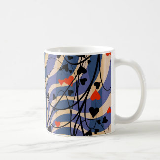 Caneca De Café teste padrão floral da videira