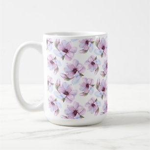 Caneca De Café Teste padrão floral romântico