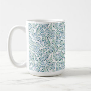 Caneca De Café Teste padrão listrado decorativo da folha