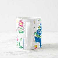 Teste padrão popular floral do cavalo de Dala do