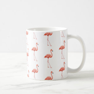Caneca De Café Teste padrão simples do flamingo cor-de-rosa