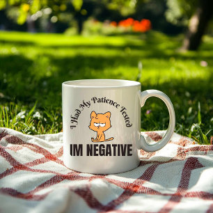 Caneca De Café Testei a minha paciência, sou um Negativo Gato Eng