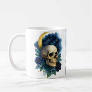 Caneca De Café Testemunha Ética Gótica Floral de Halloween Creepy