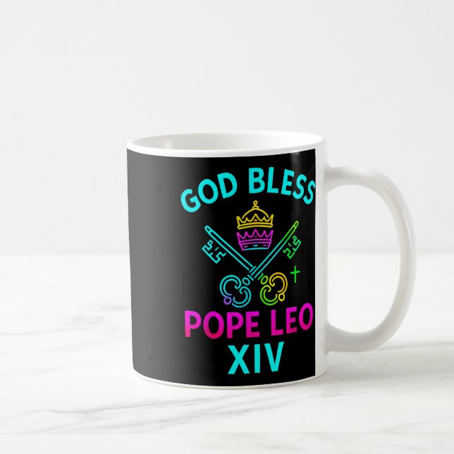 Caneca De Café Teto Católico do deus abençoe Leo Xiv (Direita)
