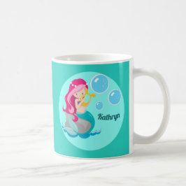 Caneca De Café Teto de Sereia Personalizada e Bonita