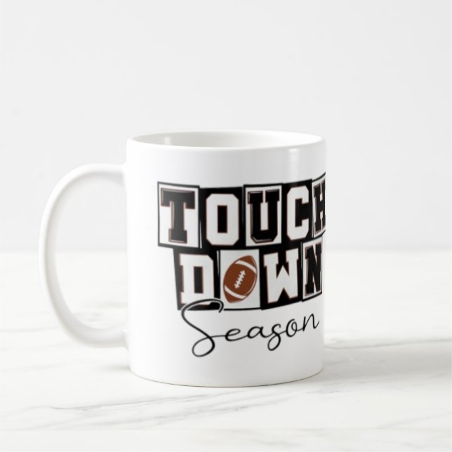 Caneca De Café Teto Gráfico da Época 🏈 Touchdown (Esquerda)