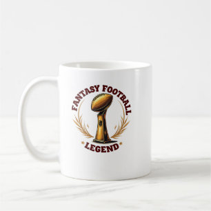 Caneca De Café Teto Troféu de Legenda de Futebol Fantasy
