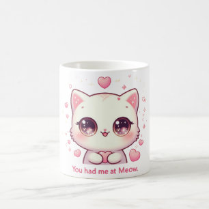 Caneca De Café Teve-me na Meow Mug Cute Kawaii Cat Coffee Cup