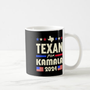 Caneca De Café Texan For Kamala 2024 Patriotic Democrats Campaign