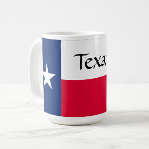 Caneca De Café Texan, Texas Flag com Bluebonnets, Mug