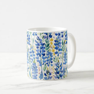 Caneca De Café Texas Bluebonnet Wildflower Pattern
