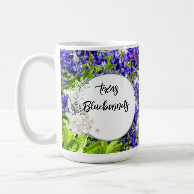 Caneca De Café Texas Bluebonnets Flores Selvagens Ossos Mug China (Esquerda)