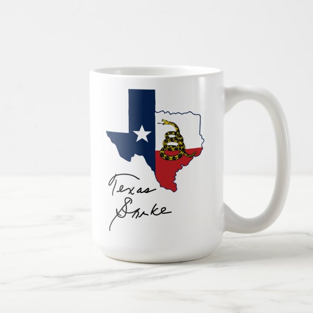 Caneca De Café Texas Cobra Flag Mug (Direita)