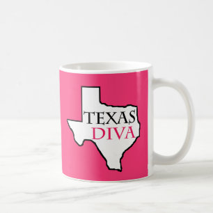 Caneca De Café Texas Diva - G.R.I.T. = Raparigas Criadas No Texas