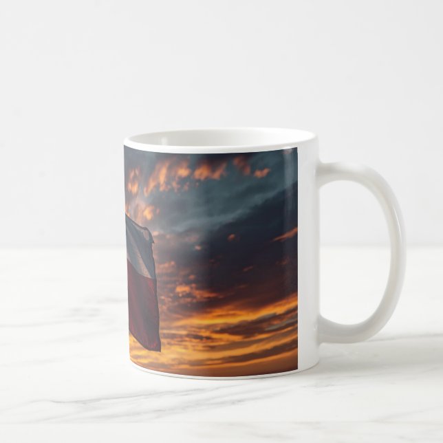 Caneca De Café Texas Flag Sunset Mug - Patriotic Coffee Cup (Direita)