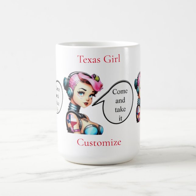 Caneca De Café Texas Girl Thunder_Cove (Centro)
