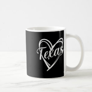 Caneca De Café Texas Heart Name Design Retro Style Graphic Men Wo