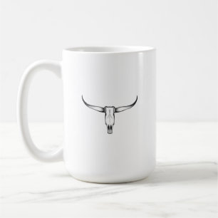 Caneca De Café Texas Longhorn Skull