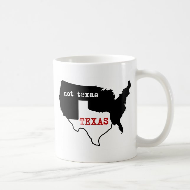 Caneca De Café Texas/não Texas (Direita)