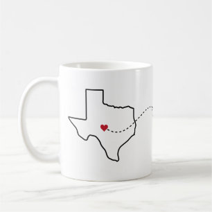 Caneca De Café Texas para Arkansas - Heart2Heart