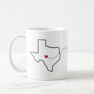 Caneca De Café Texas para Louisiana - Heart2Heart