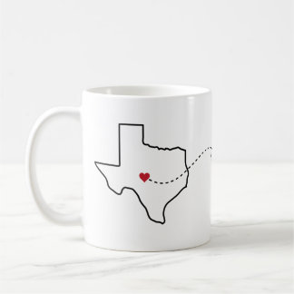 Caneca De Café Texas para Maine - Heart2Heart