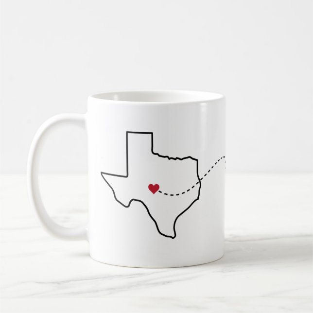 Caneca De Café Texas para Mississippi - Heart2Heart (Esquerda)